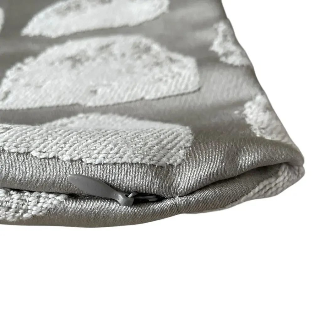 (2) Z Gallerie Naomi Decorative Pillow Covers 22x22 Gray & White $120 New